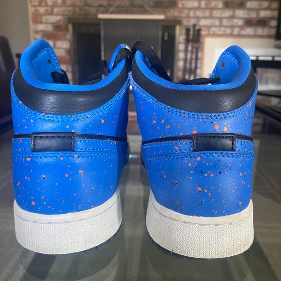 2018 Air Jordan 1 Mid 'Royal Splatter' - Picture 5 of 7